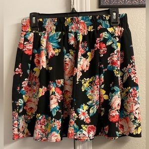 Ambiance Floral Miniskirt